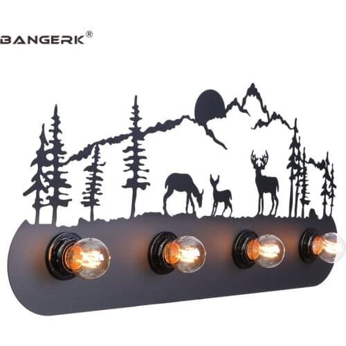 Industrial Retro LED Wall Lamp Loft Decor Switch Sconces Wall Lights Vintage Design Black Iron Edison Wall Light Home Lighting