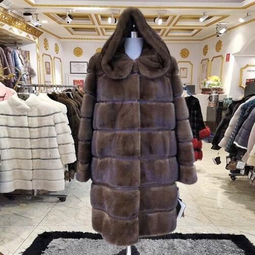 2020 Python skin mink fur coat Stitching mink coat fashion women fur coat High-end brand coat women WINTER PALACE H17-H-M20A