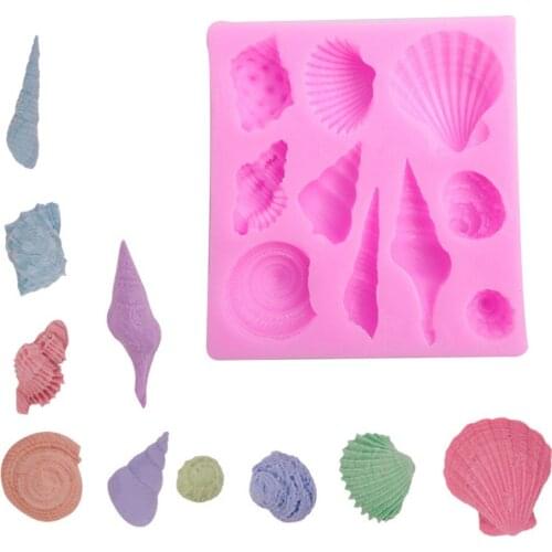 Sea Shell Scallop Shaped Silicone Fondant Cake Decorating Mold Chocolate Molds Baking Tools Kitchen Accessories