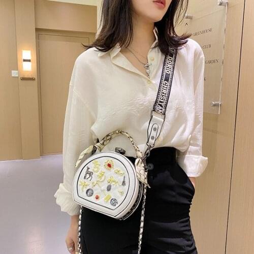 Handbags for Female 2021 Designer Luxury PU Material Fashion Shoulder Bag New Style Womens Messenger Bag Purses