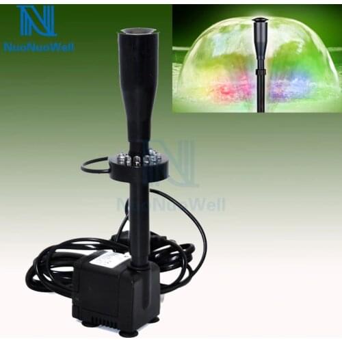 LED Mushroom Fountain 10/15/25/35W Submersible Pump Rockery Pond Aquarium Landscaping Fountains Spray +Extension Tube