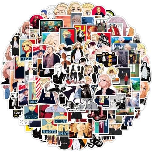 2021 New Japanese Cartoon Anime Tokyo Avengers Graffiti Decoration Suitcase Guitar Waterproof Stickers Wholesale