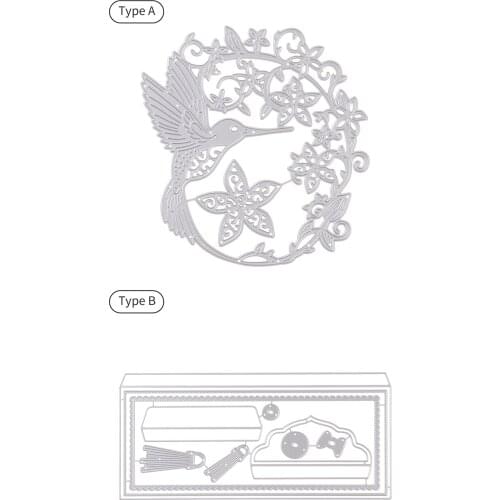 Flower Bird Carbon Steel Cutting Die Metal Die Cut Scrapbooking Album Stencil Kcraft Card Photo Knife Mold Embossing Die Cuts