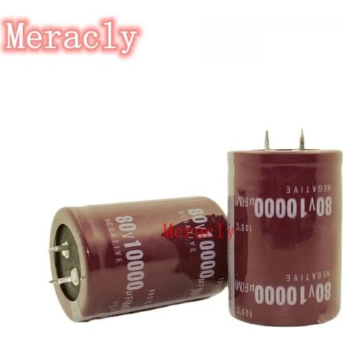 20PCS--2PCS 80V 10000UF 10000UF 80V Electrolytic Capacitors volume: 35X50MM 30X50MM best quality