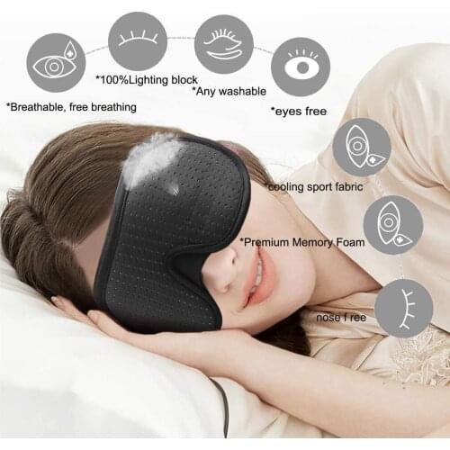3D Sleep Mask Sleeping Eye Mask for Women Men Night Blindfold Eye Cover Light Blocking Eye Shade with Adjustable Strap