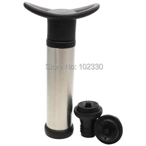 50sets/lot Reusable Wine Bottle Vacuum Saver Sealer Preserver Pump With 2 Stoppers For Bar Tools With Retail Box