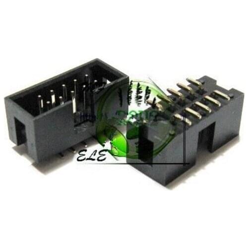 50pcs 2.54mm Pitch 2x5Pin 10 Pin SMT SMD Male Shrouded IDC Box Header Connector