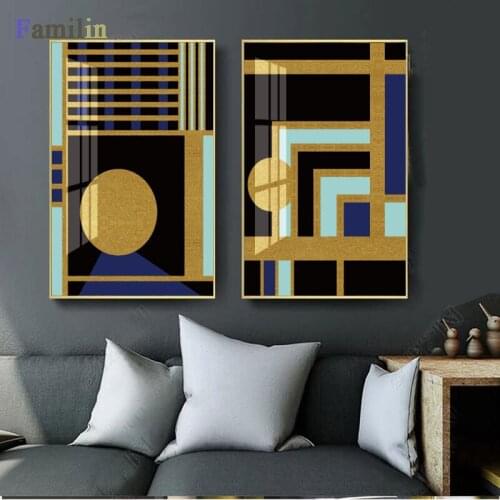 Abstract Geometric Canvas Paintings Nordic Scandinavian Posters Prints Wall Art Oil Pictures for Living Room Home Decor Unframed