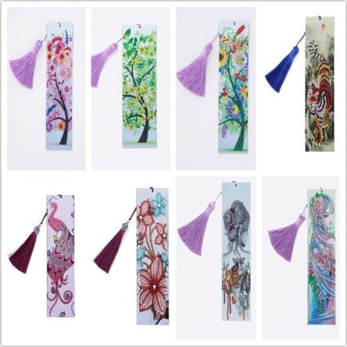 5D DIY Special Shaped Diamond Painting Embroidery Cross Stitch Tassel Books Diamond Mosaic Diamond Painting Bookmarks