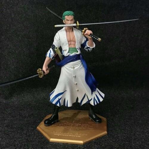 Anime One Piece Portrait of Pirates Roronoa Zoro White Suit Ver. PVC Action Figure Collectible Model Kids Toys Doll 23cm