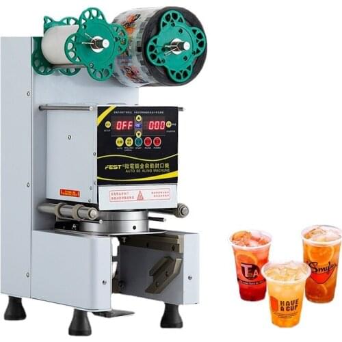 Sealing Machine Automatic 110V/220V Plastic Cup Sealer Boba Tea Machine for Bubble Tea Shop
