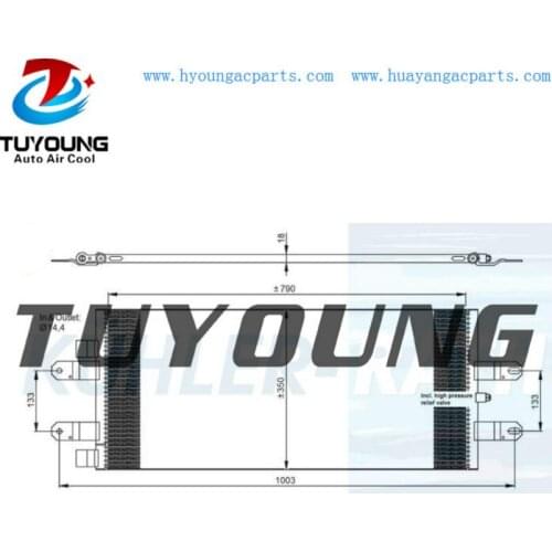 Car Air Conditioning Condenser For SCANIA P G R T Series 340 420 580 250 1921284 1854555 842* 271* 16MM
