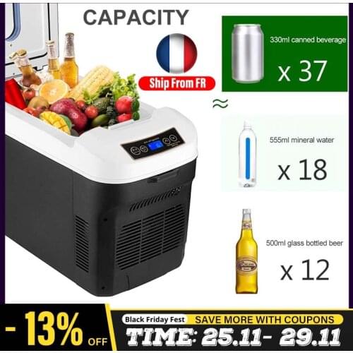 25L Mini Fridge Car Fridge Camping Freezer Car Refrigerator Compressor Cooler Home Travel Fishing Outdoors Auto Fridge 12V/24V