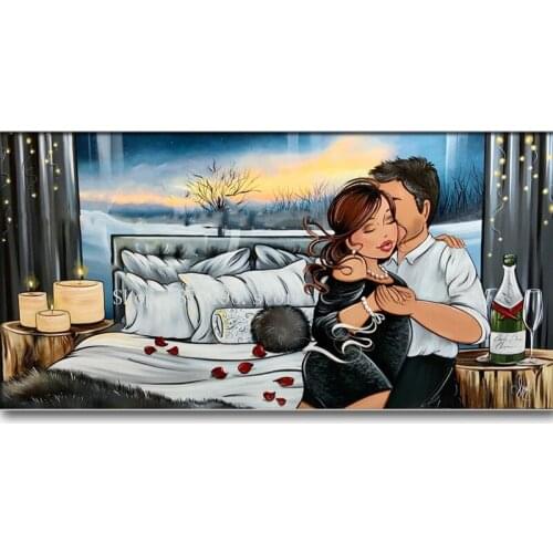 DIY 5D Diamond Painting Art Wall Sticker Cartoon Comic Cross Stitch Set Full Diamond Embroidery Sexy Girl Mosaic Fat Lady&Couple