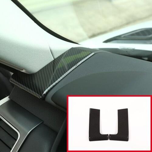 For Land Rover Range Rover Sport RR Sport 2014-2017 Carbon Fiber ABS Dashboard Decoration Cover Trim 2 Pcs