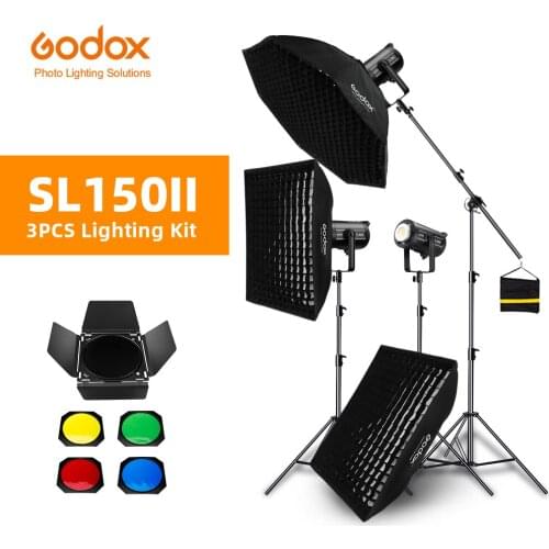 Godox 450W SL-150W SL150II Continuous Light Studio LED Light,Softbox,Light Stand, Studio Boom Arm Light Stand