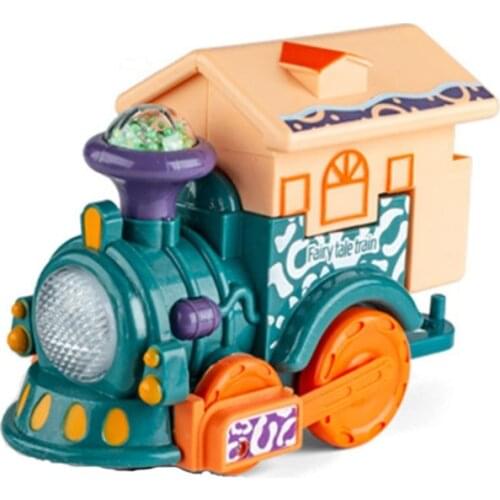 Early Education Touch-sensing Voice-activated Train Toy, Fire Engine Truck with Dynamic Music for Kids and Children 69HE