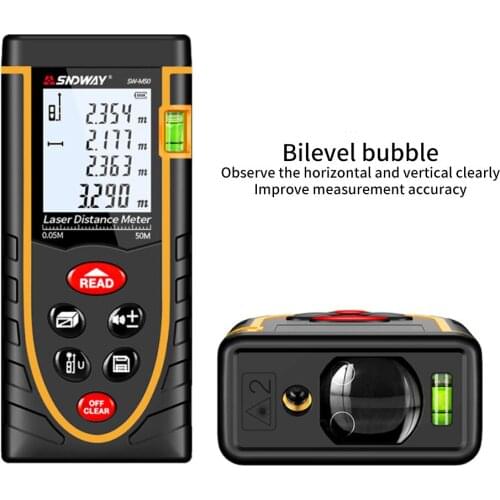 Laser distance meter 50M 70M 80M 100M 120M rangefinder trena laser tape range finder build measure device ruler test tool