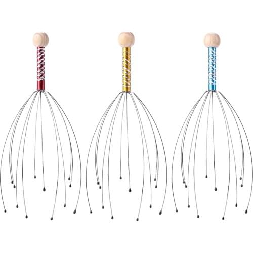 1PC Head Massager Neck Massage Octopus Scalp Stress Relax Spa Wholesale Head Massage Instrument