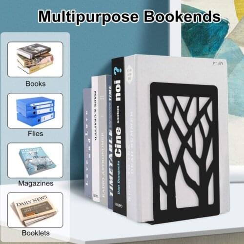 Book Ends Tree Shaped Non-Skip Metal Book Shelf For Office Home Made Of Strong Iron Very Durable Can Easily Store Heavy Books
