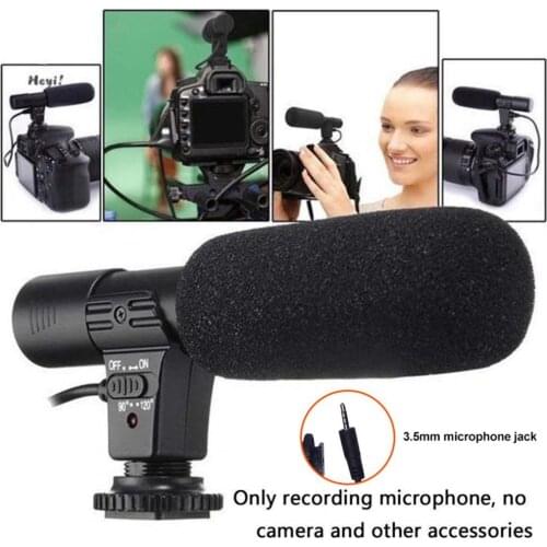 Stereo Recording Microphone Condenser Mic for DSLR Camera PC Computer Phone микрофон