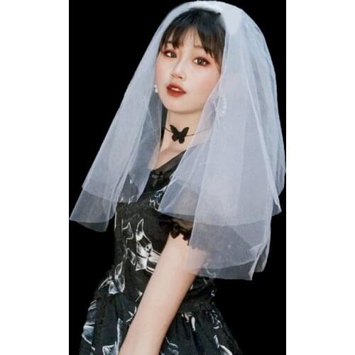 GBCNYIER Cheap Lace short veil bridal wedding veil wedding wedding accessories F