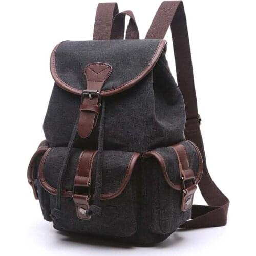 Outdoor Drawstring Canvas Backpack Mens and Womens Bag for Traveling Multicolors Bag Leisure Styles