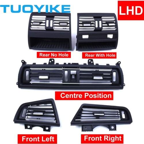 LHD Front Row Wind Left/Center/Right/Rear Air Conditioning Vent Grille Outlet Panel With Chrome Plate For BMW 5 Series F10 F18