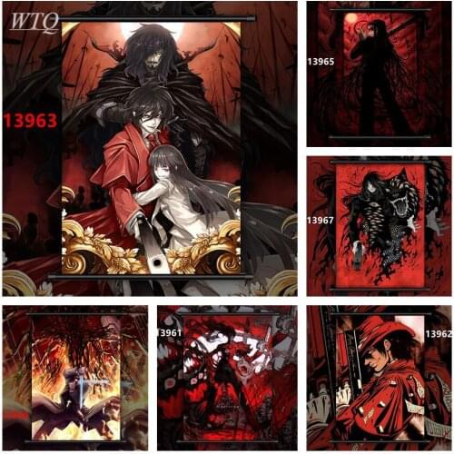 Anime Posters Hellsing Alucard Canvas Painting Retro Poster Wall Decor Poster Wall Art Picture for Living Room Decor Home Decor