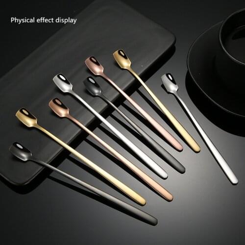 Retro shovel creative metal ice cream coffee spoon tea dessert long handle metal spoon gift creative bar stainless steel 304 des