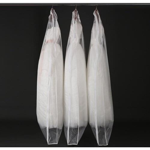 Mesh Transparent Dustproof Banquet Party Wedding Dress Bag Protective Cover Case