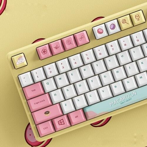 Cute Kawaii Mechanical Keyboard Keycaps Cherry / XDA Height Optional Keycaps Designer by DAGK Transparent MX Switch Keycaps