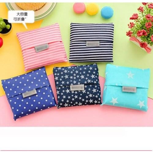 Foldable Recycle Shopping Bag Women Travel Shoulder Grocery Bags Eco Reusable Floral Fruit Vegetable Storage Tote Handbag