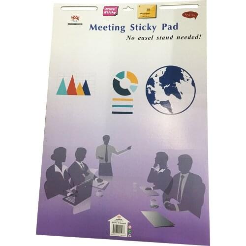 4A Super Sticky Easel Pad,White Sheets,Meeting Pad,23 x 31.5 Inches,Planner Stickers,Stationery,4A Meeting-41-W