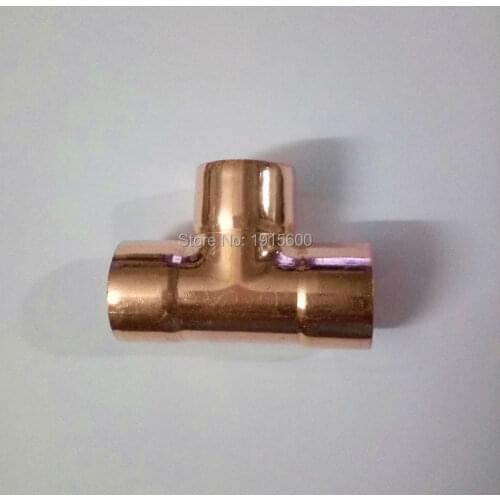 2 1/8" 54mm Tee/Equal Tee 3 ways red copper brass fitting refrigeration parts air condition fittings pipe fitting