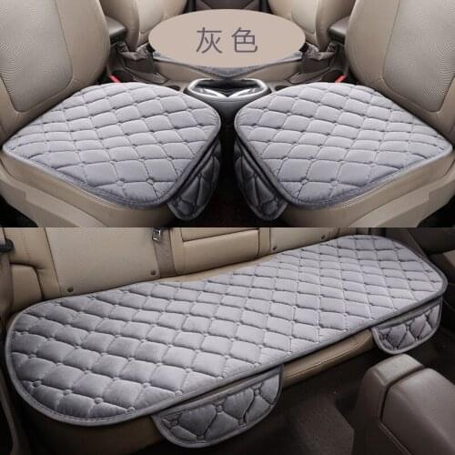 Car Seat Cover UniversalKtar Univer Four Seasons Warm Flocking Cloth Seat Covers Front Back Seat Covers Car Interior Accessories