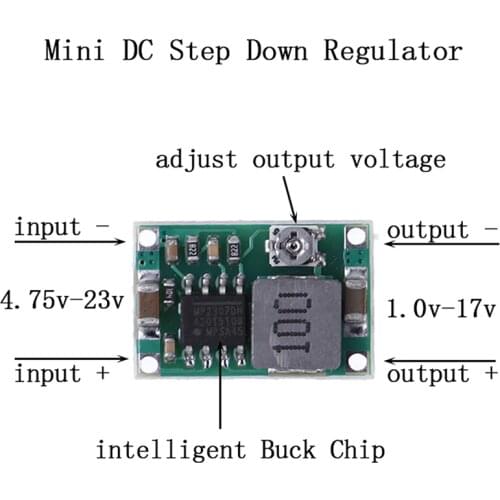 1/2/3Pcs Step Down Converter Volt Regulator 3A Mini DC-DC Step Down Converter Volt Regulator 5V-23V TO 3.3V 6V 9V 12V