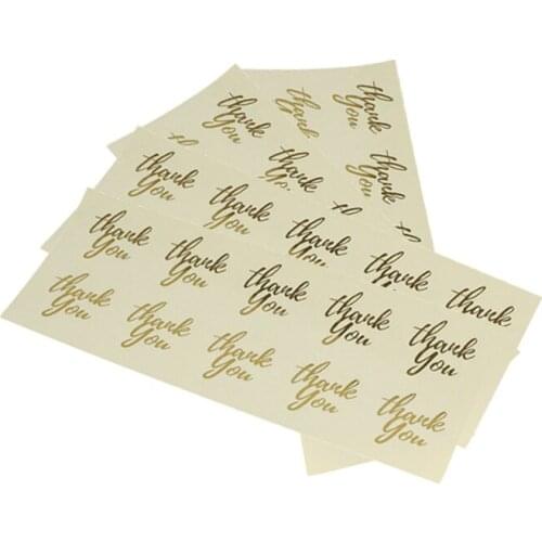 1000pcs/lot Thank You Heart Transparent Hot Stamping Stickers Paper Label DIY Decorative Sealing Sticker Scrapbooking Stickers