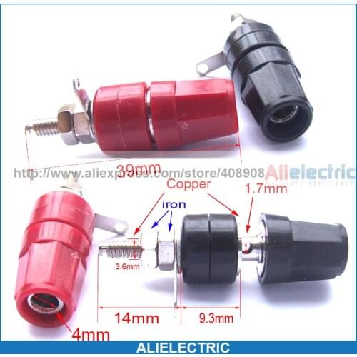 50pcs Copper Electricity Binding Post for 4mm Banana Plug Test Meter Amplifier