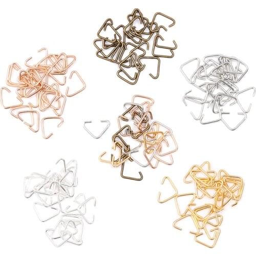 6x10mm Metal Triangle Jump Rings Gold/Bronze/Silver Color Split Rings Connectors For Diy Jewelry Finding Making Accessories