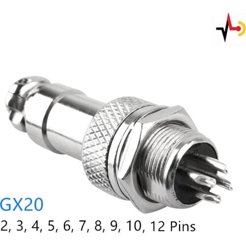 GX20 Aviation Connector Socket Plug GX 20 Docking Female Male 2 3 4 5 6 7 8 9 10 12 Pin Circular Aerial