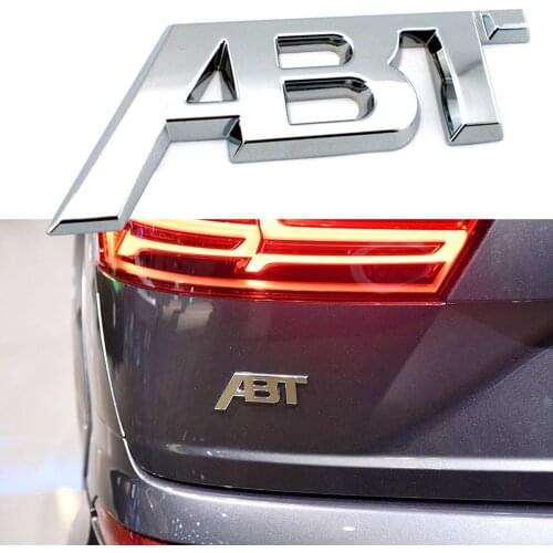 Car ABT Badge Logo Sticker Metal For Audi Volkswagen Seat Skoda Golf Octavia Kodiaq Leon Arteon T-Roc Fender Door Car Tuning