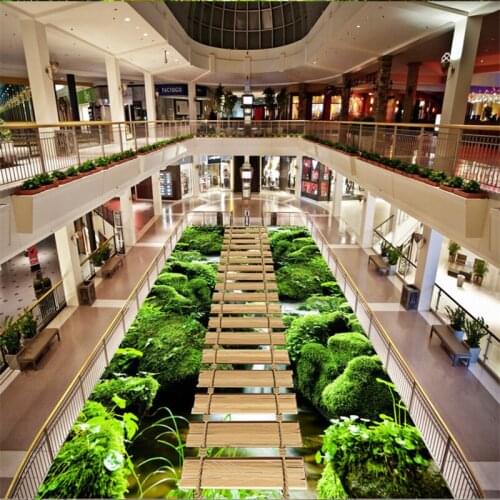 Beibehang Large - scale custom floor of the bridge water fall painting three - dimensional paintings of 3D flooring painting