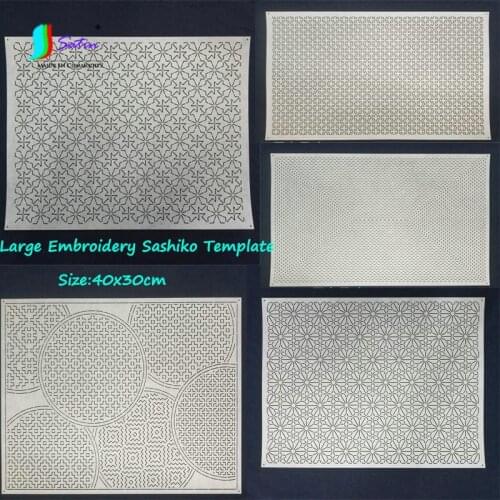 Large 40x30cm Creative Geometric Embroidery Template Handmade Tea Mat Table Mat Cloth Sewing Cushion Pillow Sashiko Template