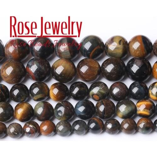 Multi Color Tiger Eye Stone Natural Round Beads for Jewelry Making 4 6 8 10 12 Mm Gem Beads Diy Bracelet Accessories