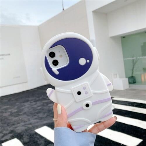 3D Cute Cartoon astronaut Case For iphone 12 pro max 11 Pro Max 6 6s 7 8 plus X XS MAX XR 11 Case 360 Full Protection Soft Cover