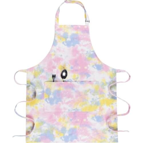 Hot Sale Simple Florist Apron Eco-friendly Cotton Adjustable Tie-dye Design Unisex Gardening Coffee shops kitchen Aprons