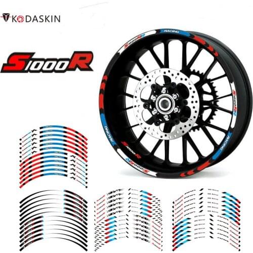 Kodaskin motorcycle wheel decals Reflective waterproof stickers rim stripes S1000R for BMW S1000R
