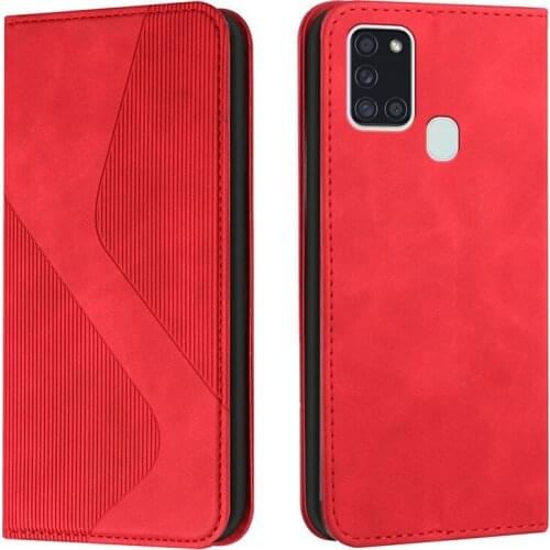 New Magnetic Leather Case na For Samsung Galaxy A21s A 21S A217 Funda For Galaxy A21 A215 Skin Feel Wallet Cover S Pattern Coque