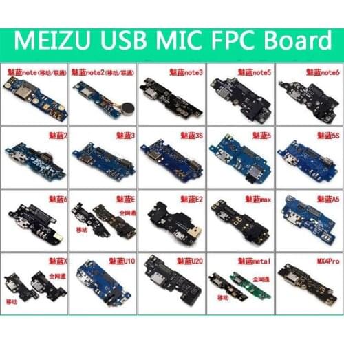 Meilan note note2/3/5/6 3/3S/5/5S/6 E E2 MAX A5 X USB Charging Plug MIC Vibtator Flex Cable Connector FPC FFC PCB Board Repair